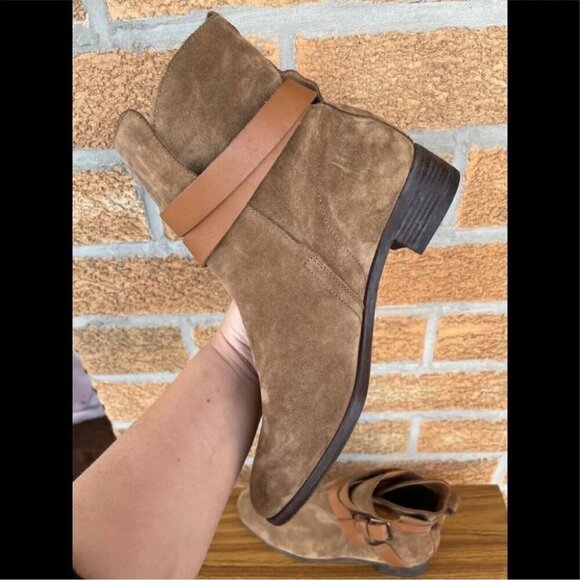 See by Chloe Janis Suede Belted Ankle Boots size 40/9.5 - Picture 7 of 14